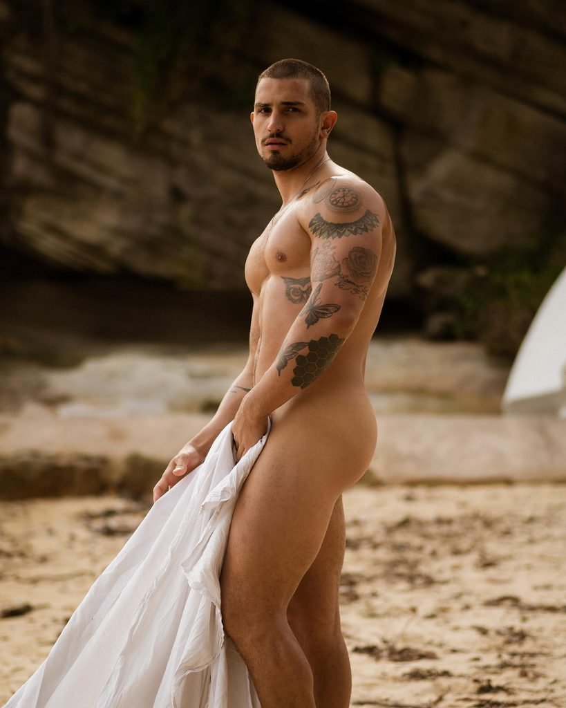 Manuel Kornisiuk posing for a photo shoot