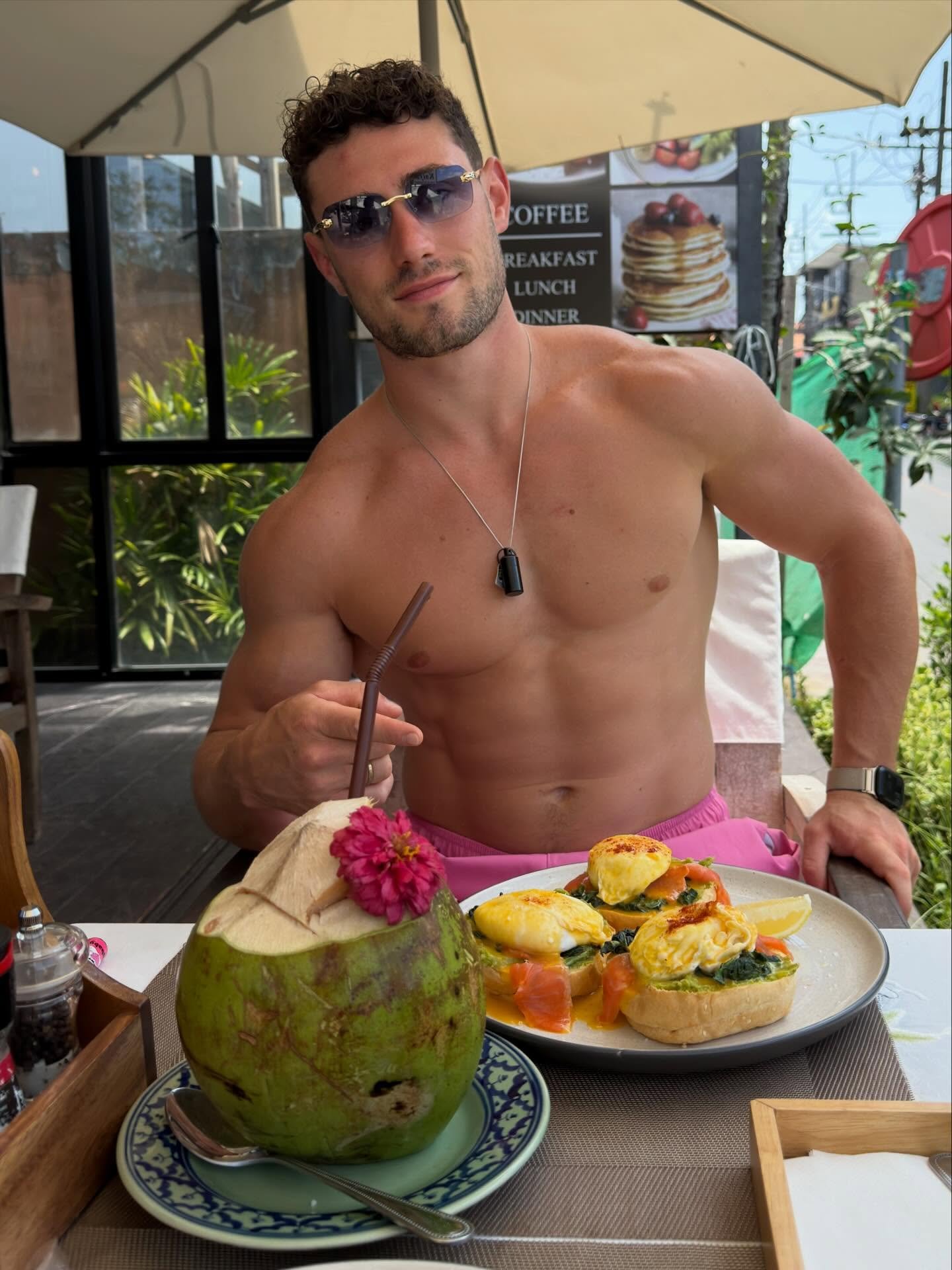 Josh Vasconcelos in a candid modeling moment
