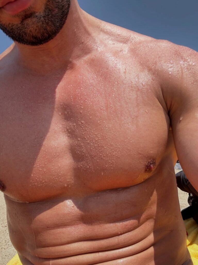 Tall lean Greek muscle top